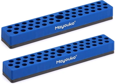 1/4" Magnetic Hex Bit Holder Rack Organizer, 43 Holes, 1/4-Inch Drill Bit Holder