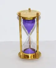 Sand Timer Glass Sand Clock 3 Minutes Brass Hourglass