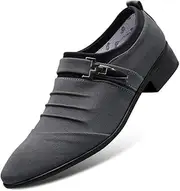 HALMSZB Men's Large Size Casual Shoes Breathable Slip-on Canvas Shoes All-Match Men's Shoes Oxfords(A,8.5)