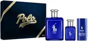Polo Blue - Refillable by Ralph Lauren for Men - 3 Pc Gift Set 4.2oz EDT Spray, 1.36oz EDT Spray, 2.6oz Deodorant Stick