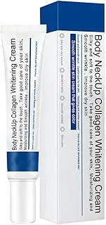 RUNQHUI Neck Cream for Women 20 Gram Firming Hydrating Formula Lifts Tightens Brightens Skin Lightweight Non Greasy Smooths Fine Lines White One Size