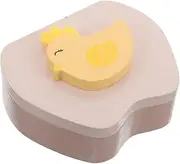 QUMIIRITY Box Tooth Box Tooth Case Tooth Organizer Tooth Collector Milk Tooth Case Teeth Storage Holder Fetal Hair Container Tooth Holder Wooden Yellow