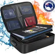 Fireproof Document Box 2000℉ Fireproof &amp; Waterproof Document Bag with Lock