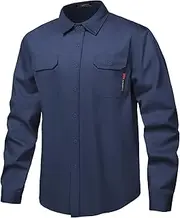 [DPSAFETY] FR Shirts 7oz Flame Resistant Shirts, 100% Cotton Fire Retardant Welded CAT2 Shirts