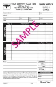 2000 Custom Auto Repair Carbonless Forms, Invoices FREE Numbering TMG048