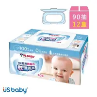 在飛比找momo購物網優惠-【US BABY 優生】超厚乾濕兩用純棉巾90抽(12包)