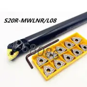 S20R MWLNR08 20*200mm Lathe Tool Boring Bar index Holder +WNMG080408 carbide bit