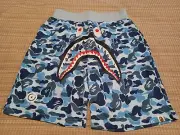 BAPE Shark Shorts ABC Blue Camo - LARGE A Bathing Ape 100% New
