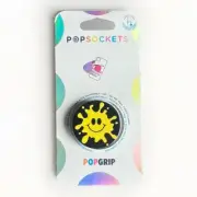 New Popsockets Splat Paint Splatter Smiley Face Yellow Black Pop Socket Smile