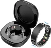 findtime Smart Ring Sleep Tracker Heart Rate Monitor Blood Oxygen TikTok Scrolling Ring Pedometer Step Counter Fitness Tracker Waterproof Curved Smart Rings for Men Women with Charging Case