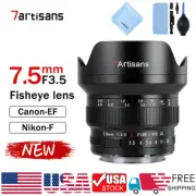 7artisans 7.5mm F3.5 APS-C Fisheye MF Lens For Canon EF / Nikon Mount