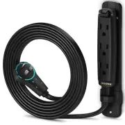360 Degree Rotating Flat Extension Cord 6 Ft Multi 3 Outlet Power Cord with M...