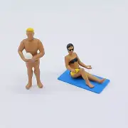 Noch Figures Sun Tanned Couple Sunbathing - OO/HO - Mint Condition