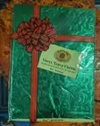 Sultan's Linens Green Vinyl Table Cloth Flannel Back Wipes Clean 60" Round NEW