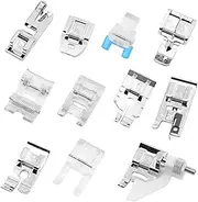 Sewing Machine Presser Feet Set 11pcs Professional Sewing Crafting Presser Foot for Janome Brother Singer Sewing Machine Parts & Accessories Blind Stitch Darning Presser Feet Kit