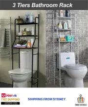 3 Tiers Storage Toilet Shelf Bathroom Rack Over Laundry Washing Machine Shelves