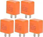 Motorcycle LED Flasher Relay Adjustment Set for Turn Signal Indicator 2 Pin Light Fixer 12VDC