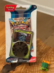 NEW & SEALED Booster Pack + Cosmos Holo + Pikachu Coin - Sv04: Paradox Rift