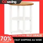 wooden lamp table oak white shelf solid acacia 40x50 cm unique 9216