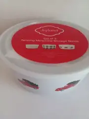 Christmas Theme Bowls, melamine nesting bowls, 3 Pc set with lids