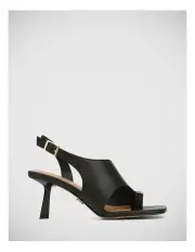 [Wittner] Isla Leather Asymmetrical Heel in Black
