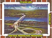 METAL SIGN - Connecticut Postcard - The Raymond E. Baldwin Bridge 1
