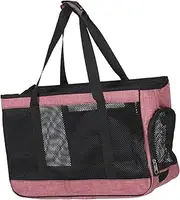 Pet Out Bag Pet Supplies Large Container Tote Bags Outdoor Cat Container Cat Bags for Travel Dog Bag Carrier Small Cat Carrier Pet Bag Carrier Large Cat Storage Bag Grid Pink BESPORTBLE