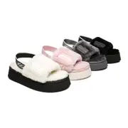 AUSTRALIAN SHEPHERD® UGG Women Slingback Platform Fluffy Slides Poppin