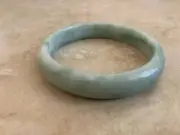 Gorgeous Natural Real Chinese Light Green Jade Bangle Bracelet Jadeite Jade 64mm