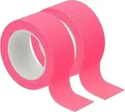 uxcell 1 Inch x 16.4 Feet Neon Gaffer Cloth Tape, 2 Roll Fluorescent Adhesive Tape Black Light Glow Tape for Stage Party Play Grid DIY Art Crafts, Pink