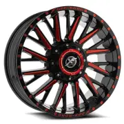 20x9 XF Off-Road XF-226 Gloss Black & Red Milled Wheel 6x135/6x5.5 (0mm)