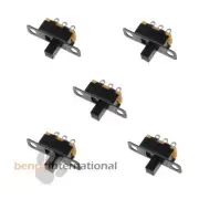 10x SPDT SLIDE SWITCH ON-OFF Mini PCB Mount Metal Miniature
