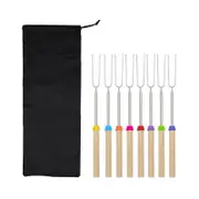 Marshmallow Roasting Sticks Extendable BBQ Forks for Campfire Barbecue Fun 8PCS