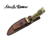 Uncle Henry Golden Spike Fixed Blade Knife Leather Sheath 153UH hunting camping