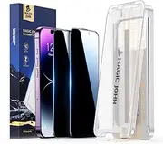 MAGIC JOHN 3rd Gen Upgraded for iPhone 14 Pro Max Privacy Screen Protector 6.7 Inch, 25°Anti-Spy Screen, Shockproof Tempered Glass, Auto Dust-Removal, Bubble Free, Easy Installation, 2 Pack