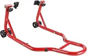 Lift Stand 2 in 1 Universal Rear Paddock Stand Motorcycle Bike U-Shape L-Shape Bracket Hook Holder Chain Lube Stand Pad(Red)