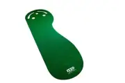 Golf 3' x 9' 3-Hole Putting Mat - Green Kidney Shaped 3 Hole Putting mat Trai...