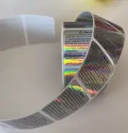 Wax melt Warning label Sticker Holographic roll