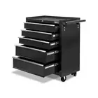 5 Drawer Tool Box Cabinet Chest Trolley Box Garage Storage Toolbox Black Giantz