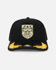 [New Era] New Era Chicago Bulls 'Military Patch' Pre-curved Golfer Snapback Black - Size ONE ONE Black