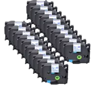 20PK Compatible with Brother PT-2210 TZ-253 TZe-253 Blue on White Lable Tape 1''