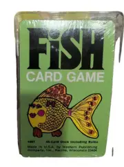 Vintage Whitman Fish Card Game Hard Case Go Fish Deck 4907 NEW