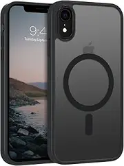 BENTOBEN Case for iPhone XR, Skin-Friendly Touch Slim Shockproof iPhone XR Phone Case Supports Magnetic Wireless Charging, Full-Body Protective Phone Case for iPhone XR 6.1 inch, Black