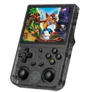 ANBCERNI RG353V 256GB Android Linux Game Console Transparent Black
