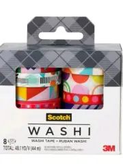 Scotch Washi Tape, Solid Earth Design, 16 Rolls New