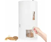 Dry Food Dispenser, 13Lbs - Airtight Rice Dispenser With Measuring Cup - Easy Stacking Large Food Storage Containers With Lids - Automatic,24Lbs/11Kg