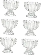 INOOMP 6Pcs Transparent Dessert Cups Versatile Ice Cream Pudding Fruit Bowls Elegant Dessert Containers for Parties Daily Use