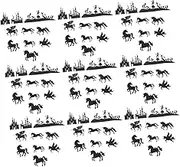 Luxshiny Sets DIY Lantern Jar Cards Unicorns Castles Paper Cards Home Decor Pcs