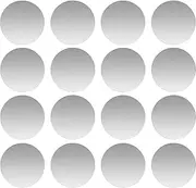 Phone Metal Plates for Magnetic Car Mount, Wall, Phone Holder. Replacement Set of 16 Silver Round Iron Discs Without Holes. 3M Adhesive Thin Steel Cell Phone Case Back Magnet Stickers 16 Pack.