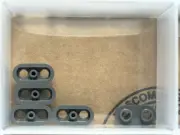 LEGO Parts - Dark Bluish Gray Plate, Round 1 x 2 Open Studs - No 35480 - QTY 5